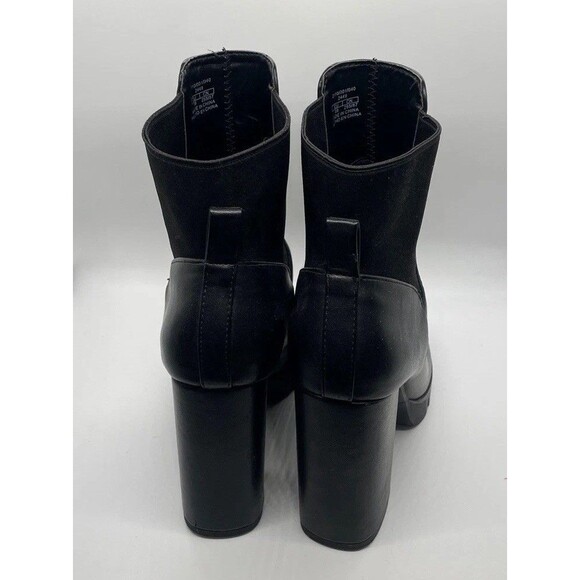 Zara Basic black Slip On platform Ankle Heeled boots EU 39 Women’s Fits 7.5US - Picture 4 of 12